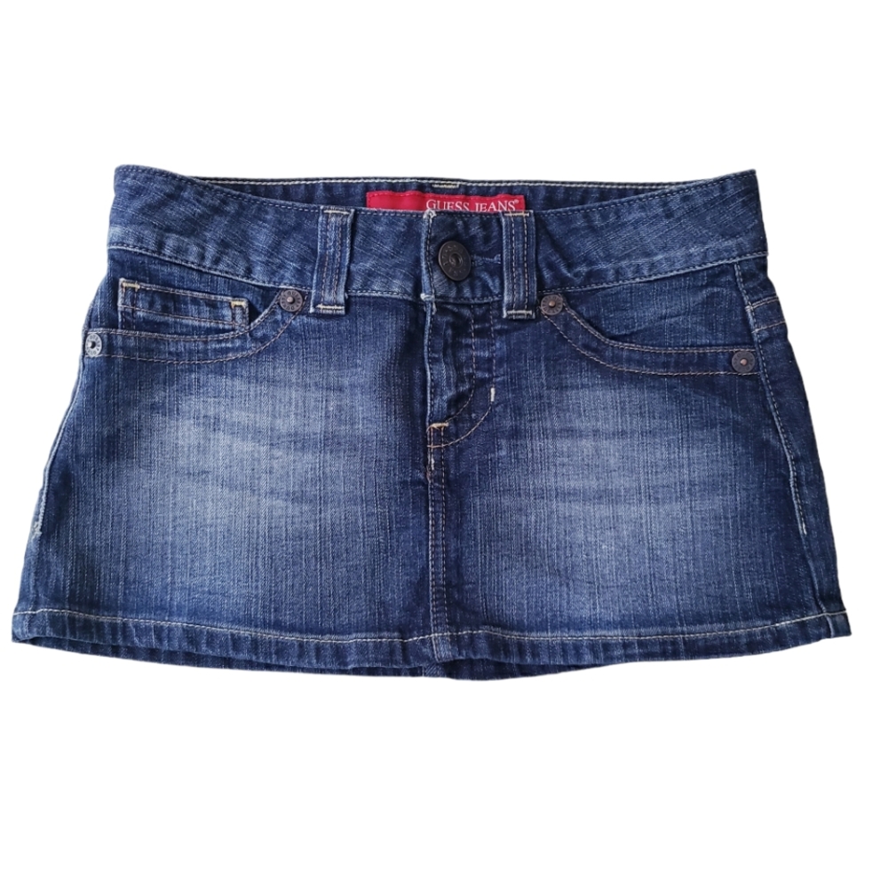 Y2K Guess Zipper Mini Skirt (XS)